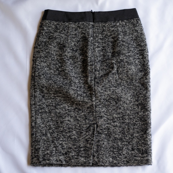 Boden Gray Tweed Alpaca Wool Pencil Skirt 2P Grey - Picture 3 of 8
